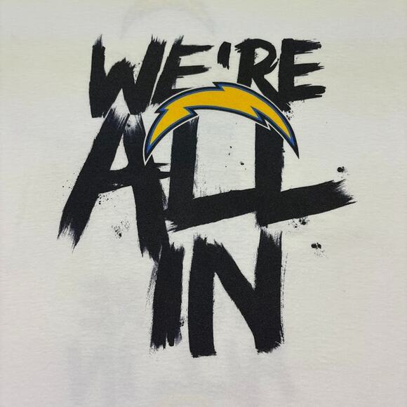 San Diego Chargers We’re All In Playoffs Game Day Promo T Shirt Size XL - Picture 3 of 6